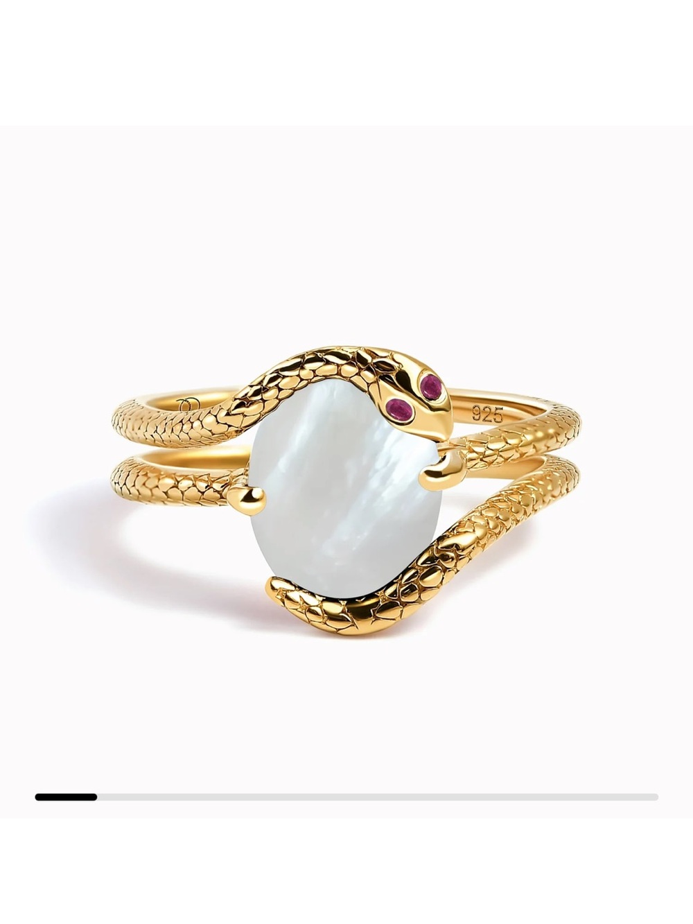 Moon Magic - Serpent / Snake Ring. Size 7
